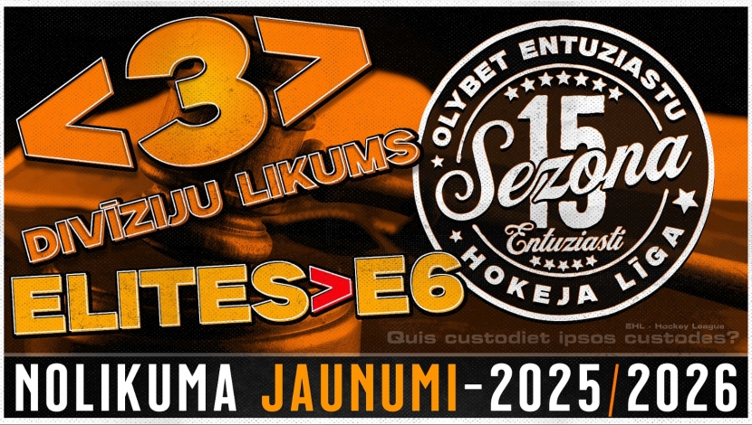 Nolikuma jaunumi - 15.sezonā spēlētājs varēs spēlēt tikai 3 divīziju ietvaros