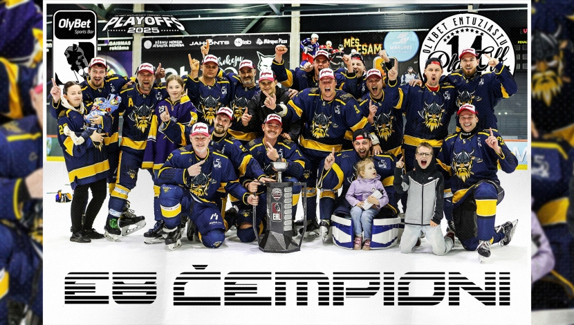 OLYBET EHL E8 DIVĪZIJAS NAMEJA KAUSA IZCĪŅAS ČEMPIONI - VIKINGI